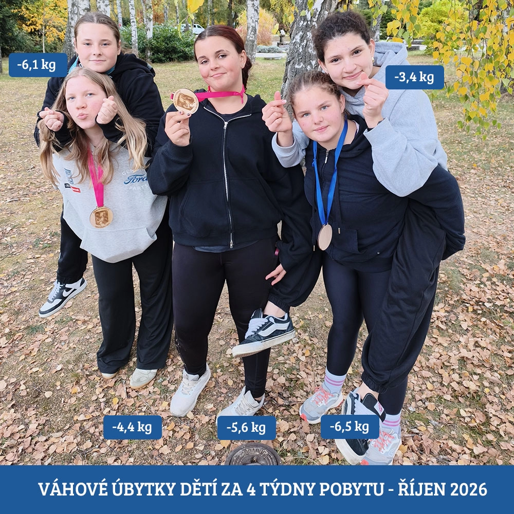 Úspěšné snížení tělesné hmotnosti u dětí po čtyřtýdenní léčbě