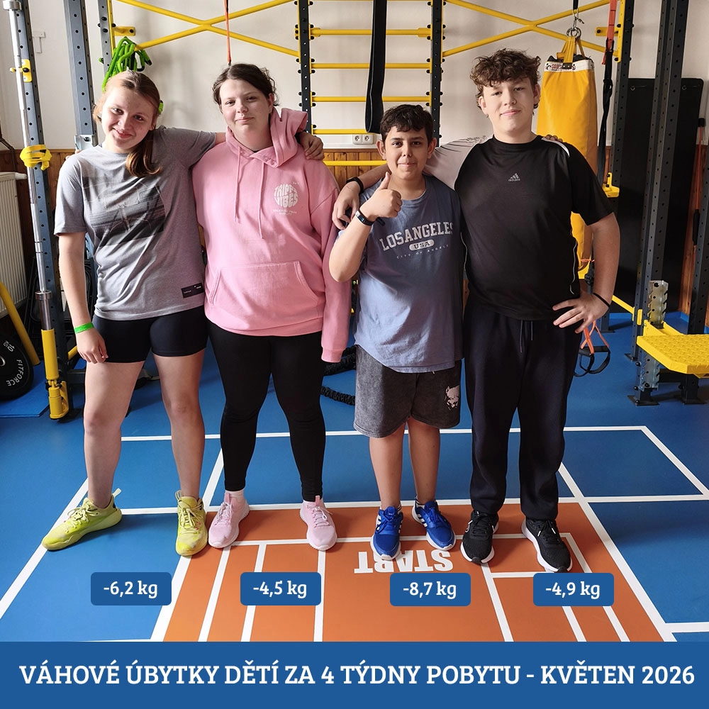 Úspěšné snížení tělesné hmotnosti u dětí po čtyřtýdenní léčbě