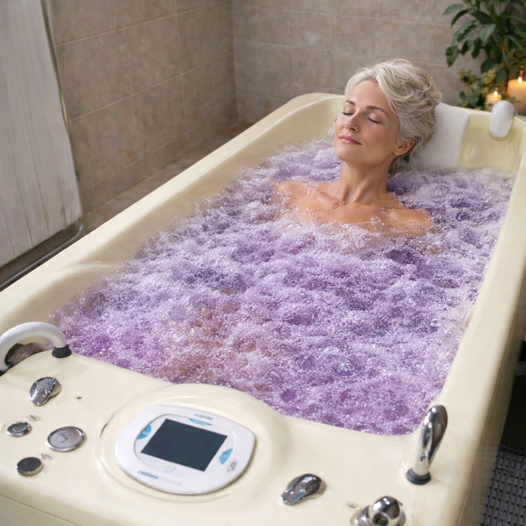 Hydromasážní termální koupel s chromatoterapií